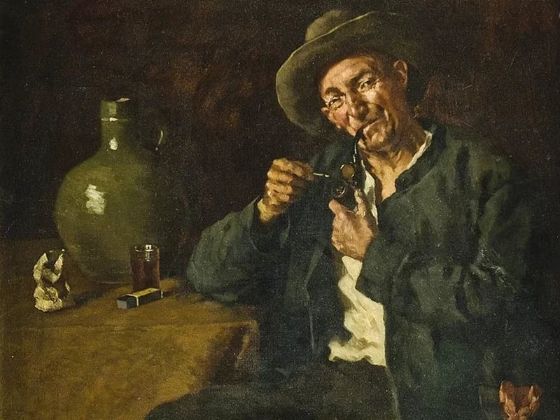 1876-August Blankenstein - Fumatore di pipa 1919